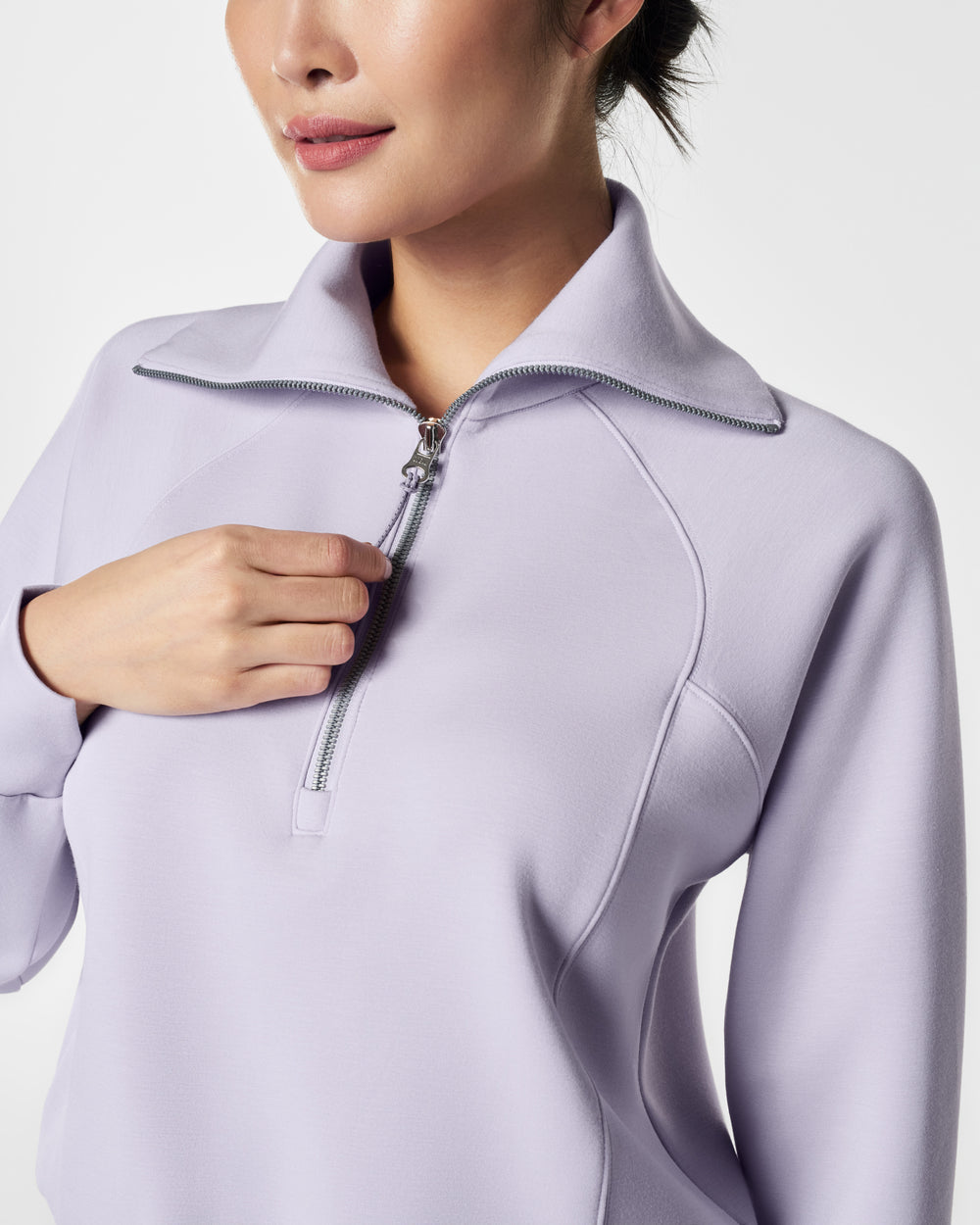 Spanx AirEssentials Half Zip-Violet Air