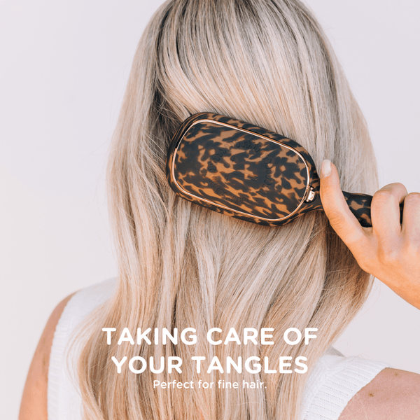 Teleties Full Sized Detangler Hair Brush for Fine Hair – Tortoise