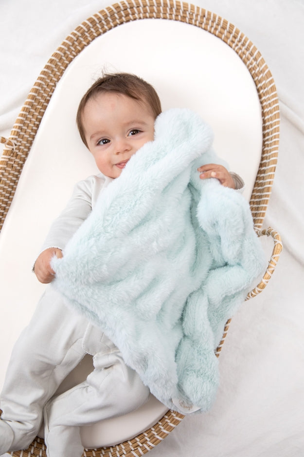 Bei Bei Faux Fur Lovey-Blue
