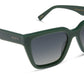 DIFF Eyewear “Amara” Fairway Green Grey Gradient Polarized Sunglasses