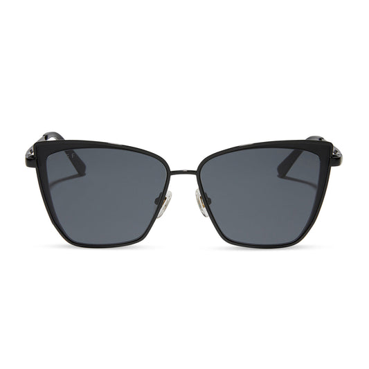 DIFF Eyewear “Becky” Non-Polarized Black Sunglasses