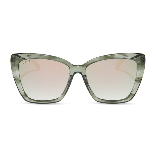 Diff Eyewear "Becky II" Cool Matcha + Cool Matcha Mirror