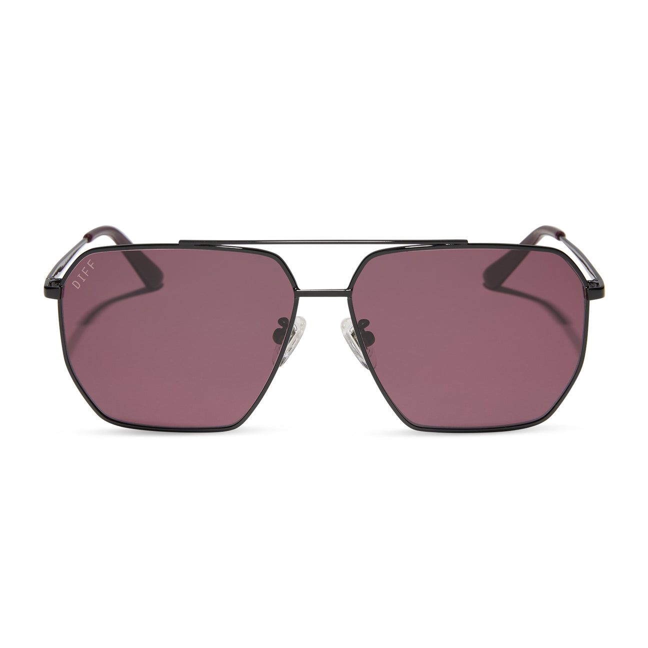 DIFF Eyewear “Berkely” Black Dark Cherry Sunglasses