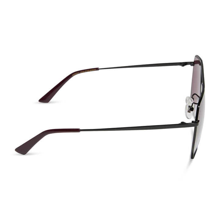 DIFF Eyewear “Berkely” Black Dark Cherry Sunglasses