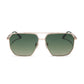 DIFF Eyewear “Berkeley” Champagne Gold Aloe Green Gradient Polarized Sunglasses