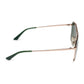 DIFF Eyewear “Berkeley” Champagne Gold Aloe Green Gradient Polarized Sunglasses