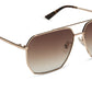 Diff Eyewear "Berkely" Gold + Brown Gradient Polarized Sunglasses