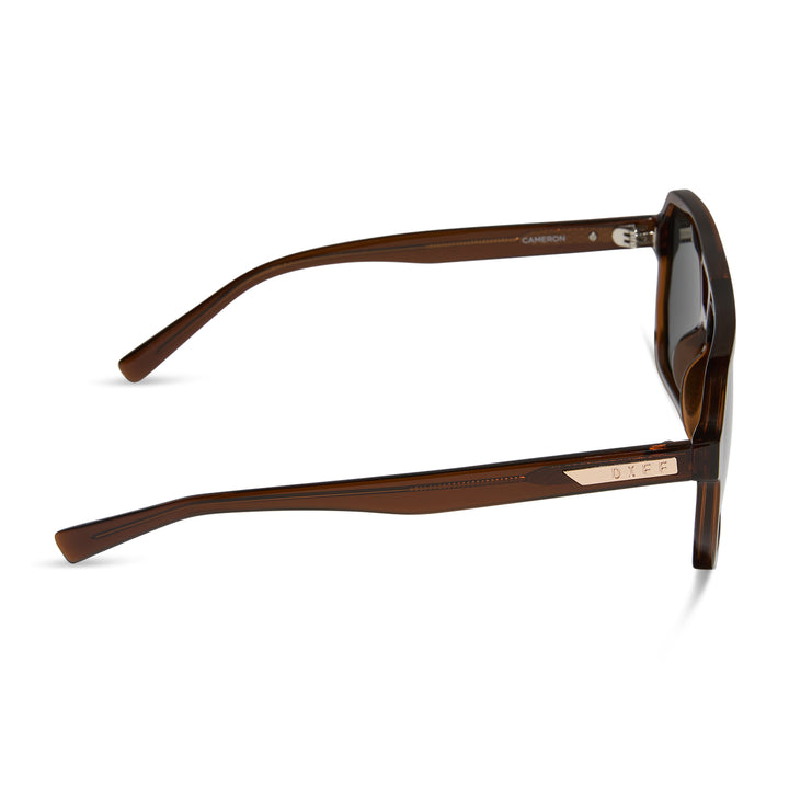 DIFF Eyewear "Cameron"  Whiskey + Grey Gradient Polarized Sunglasses