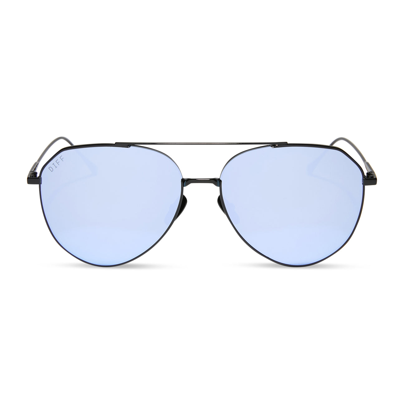 Diff Eyewear "Dash" Black + Lavender Mirror