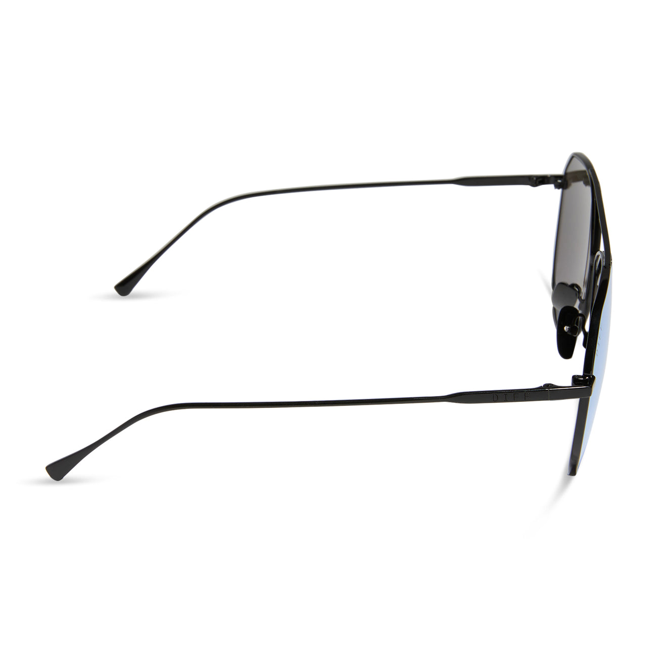 Diff Eyewear "Dash" Black + Lavender Mirror