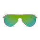 Diff Eyewear "Dash" Shield Gold + Green Mirror