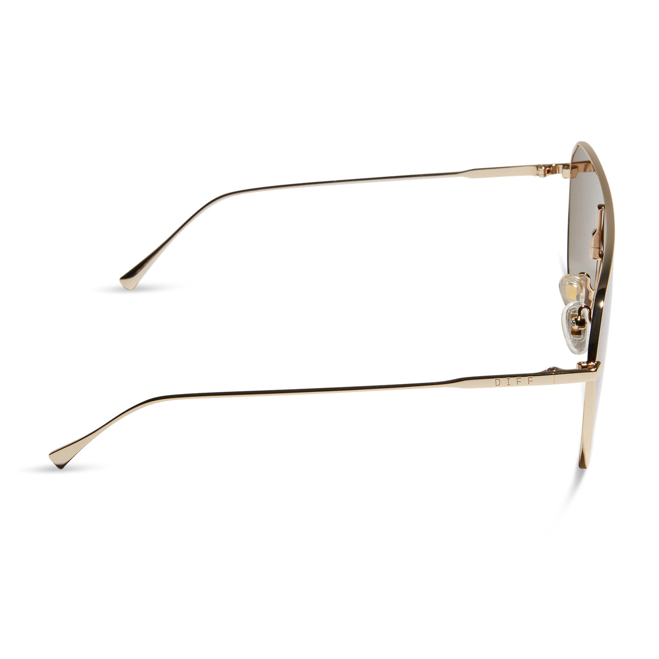 Diff Eyewear "Dash" Shield Gold + Green Mirror