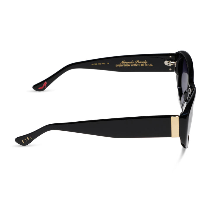 DIFF Eyewear Devil Wears Prada "Miranda" Polarized Sunglasses-Black Grey Gradient