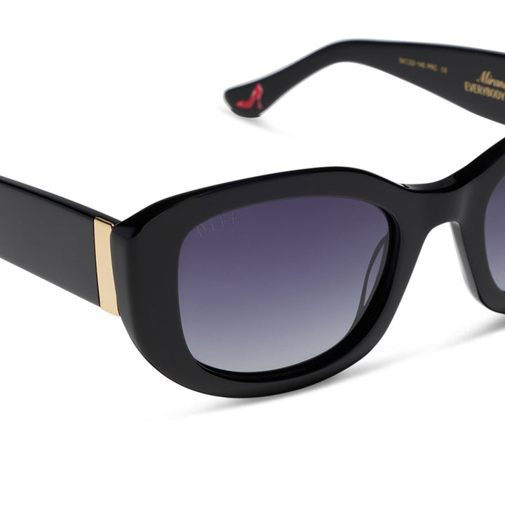 DIFF Eyewear Devil Wears Prada "Miranda" Polarized Sunglasses-Black Grey Gradient