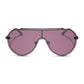 DIFF Eyewear “Imani” Black Aubergine Silver Flash Sunglasses