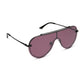 DIFF Eyewear “Imani” Black Aubergine Silver Flash Sunglasses