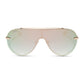 Diff Eyewear “Imani” Gold Cool Matcha Mirror Sunglasses