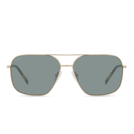 DIFF Eyewear Jonas Gold G15 Polarized Sunglasses
