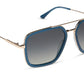 Diff Eyewear “Jordan”  Clubhouse Blue Gold Grey Gradient Polarized Sunglasses