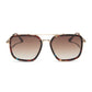 DIFF Eyewear "Jordan" Confetti Tortoise Brown Gradient Sunglasses