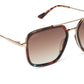DIFF Eyewear "Jordan" Confetti Tortoise Brown Gradient Sunglasses