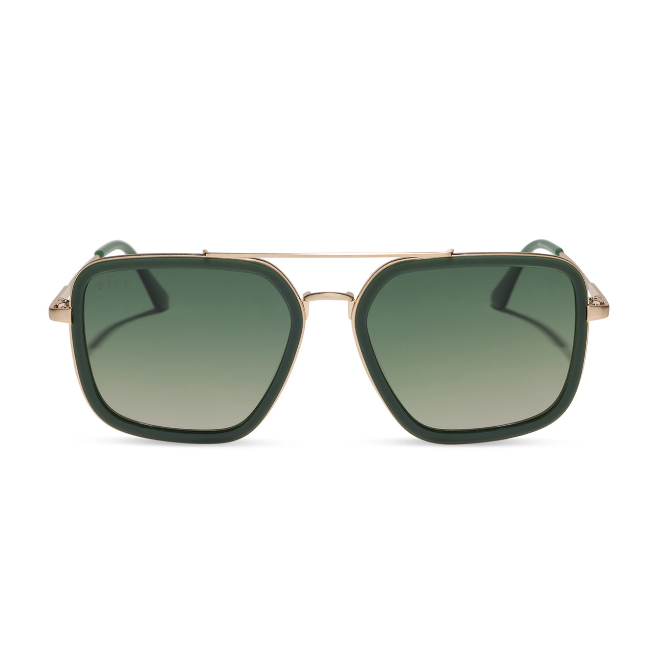 Diff Eyewear “Jordan” Fairway Green Gold Aloe Green Gradiant Sunglasses