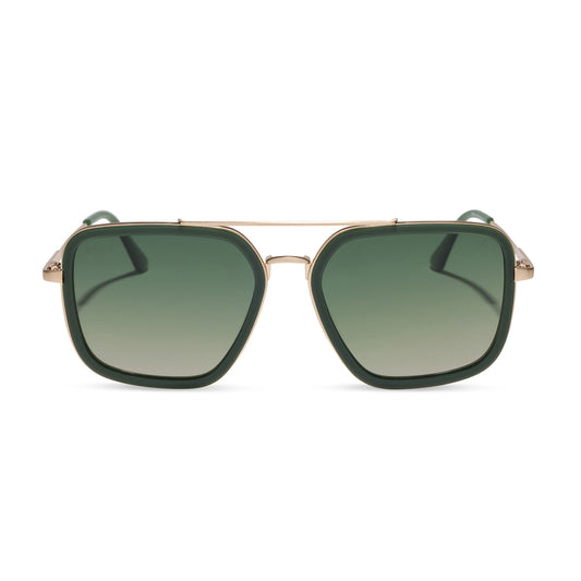 Diff Eyewear “Jordan” Fairway Green Gold Aloe Green Gradiant Sunglasses