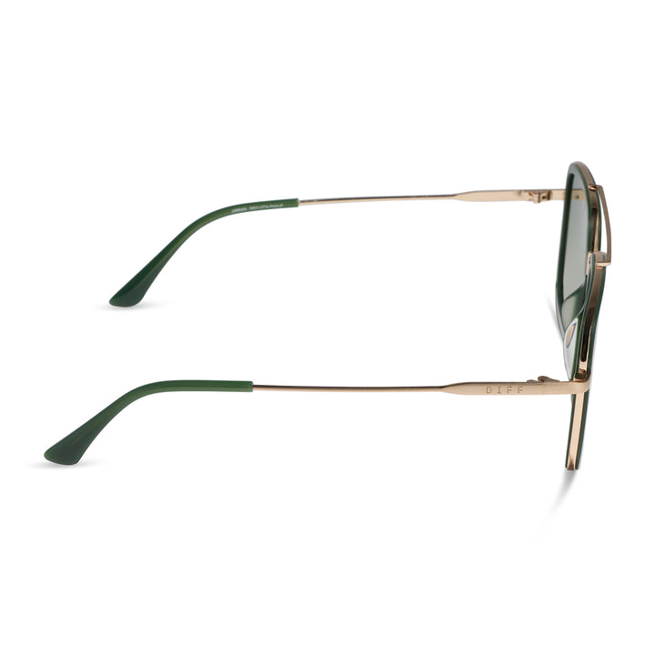 Diff Eyewear “Jordan” Fairway Green Gold Aloe Green Gradiant Sunglasses