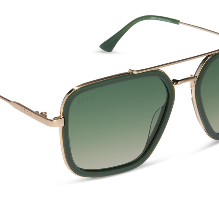 Diff Eyewear “Jordan” Fairway Green Gold Aloe Green Gradiant Sunglasses