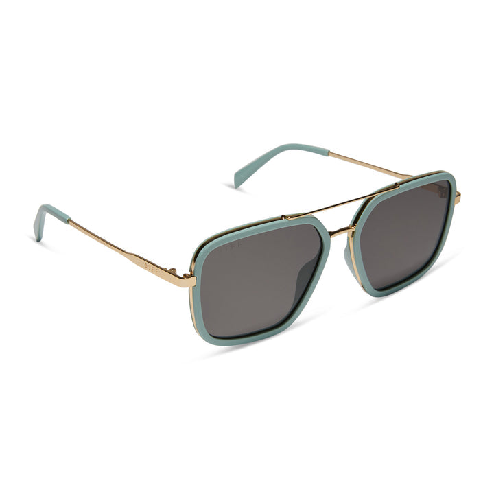 Diff Eyewear “Jordan” Steel Teal Grey Sunglasses