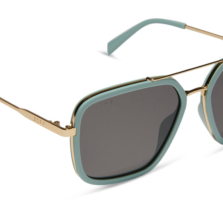 Diff Eyewear “Jordan” Steel Teal Grey Sunglasses