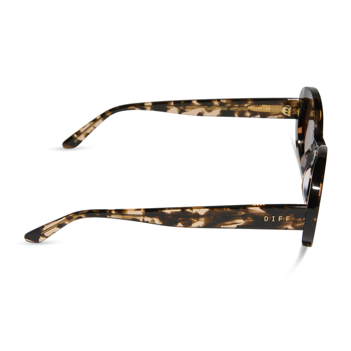 DIFF Eyewear "Lainey"  Espresso Tortoise Oval Sunglasses