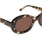 DIFF Eyewear "Lainey"  Espresso Tortoise Oval Sunglasses