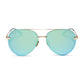DIFF Eyewear “Lenox” - Gold Aquatic Awe Mirror Sunglasses