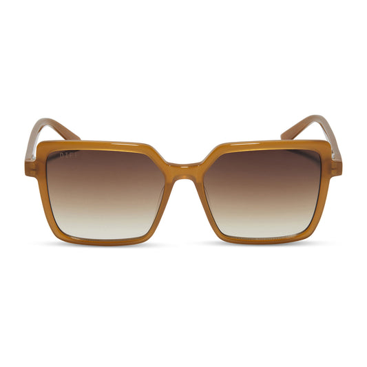 DIFF Eyewear “Esme” Salted Caramel Brown Gradient Sunglasses