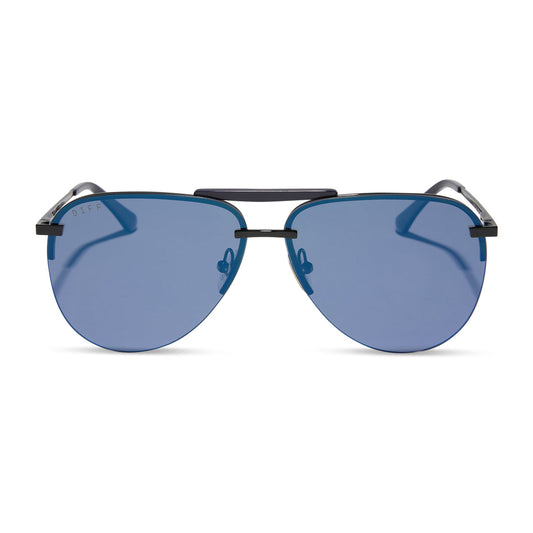 DIFF Eyewear “Tahoe” - Black Midnight Mirror Polarized Sunglasses