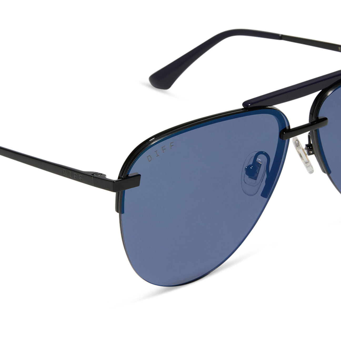 DIFF Eyewear “Tahoe” - Black Midnight Mirror Polarized Sunglasses