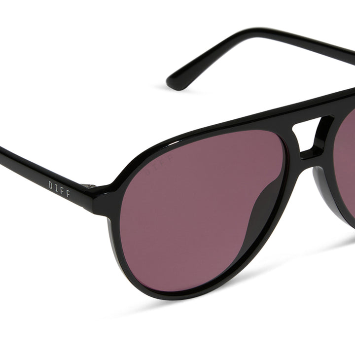 DIFF Eyewear “Tosca II” Black Aubergine Sunglasses