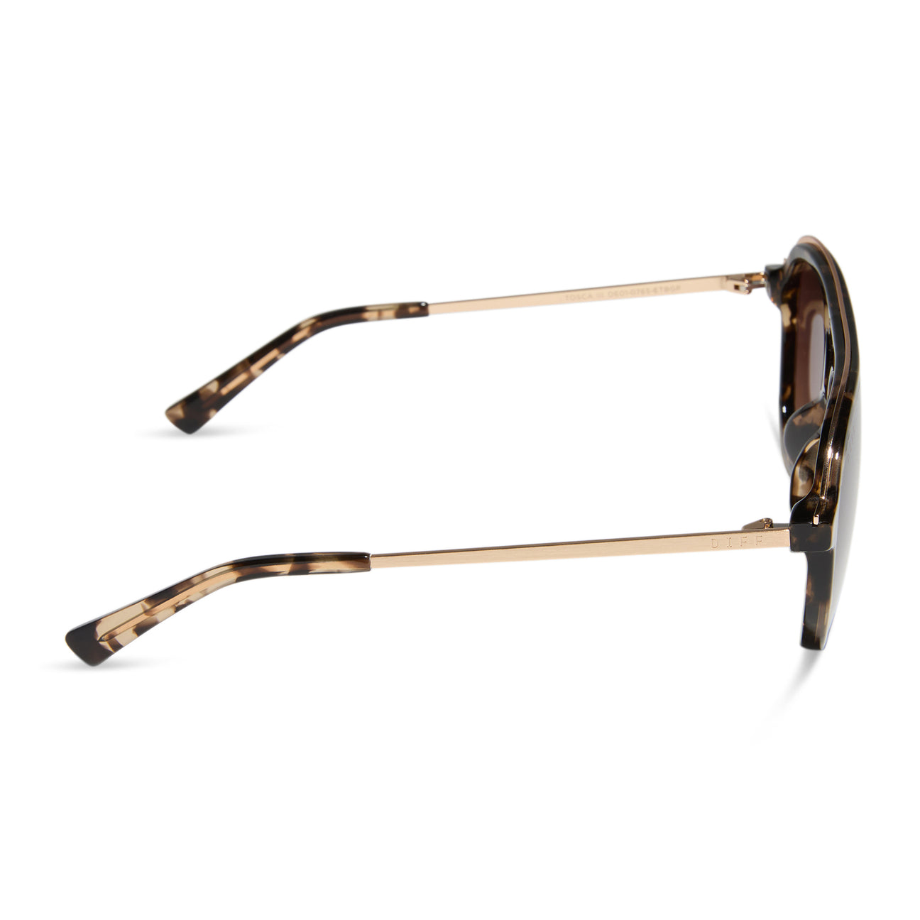 DIFF Eyewear “Tosca III” - Espresso Tortoise Brown Gradient Polarized Sunglasses