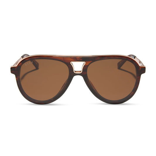 DIFF Eyewear “Tosca III” - Sequoia Tortoise + Brown Sunglasses