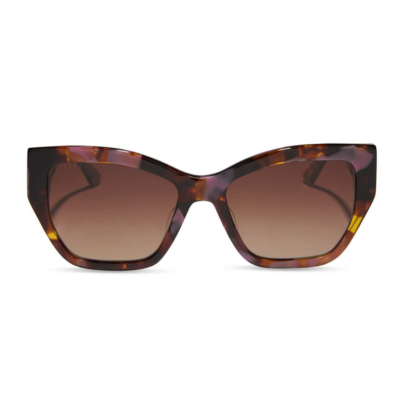 Diff Eyewear “Torino” Tortoise Brown Gradient Sunglasses