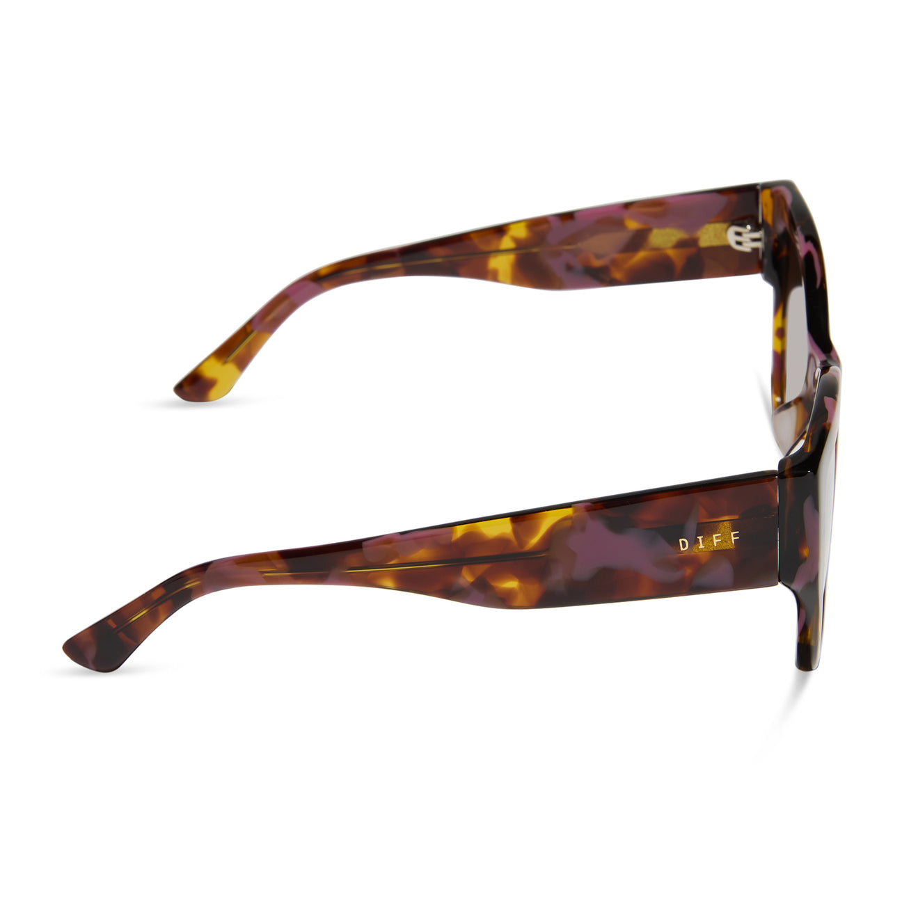 Diff Eyewear “Torino” Tortoise Brown Gradient Sunglasses