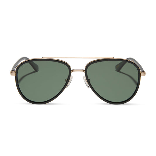 DIFF Eyewear Yellowstone "Rip Wheeler II"  Aviator G15 Polarized Sunglasses-Night Sky Black