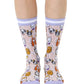 Living Royal Women's Bamboo Crew Socks - Dogs