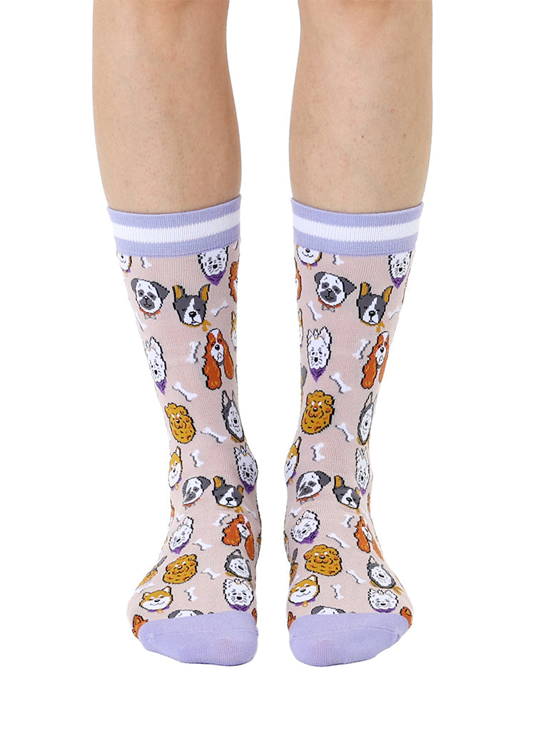 Living Royal Women's Bamboo Crew Socks - Dogs