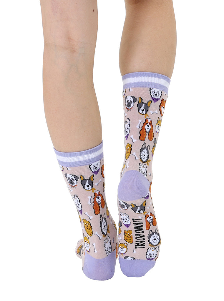 Living Royal Women's Bamboo Crew Socks - Dogs