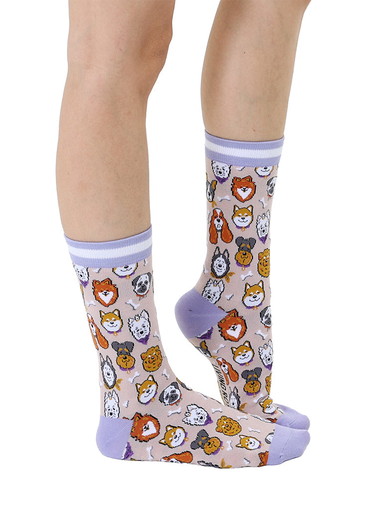 Living Royal Women's Bamboo Crew Socks - Dogs
