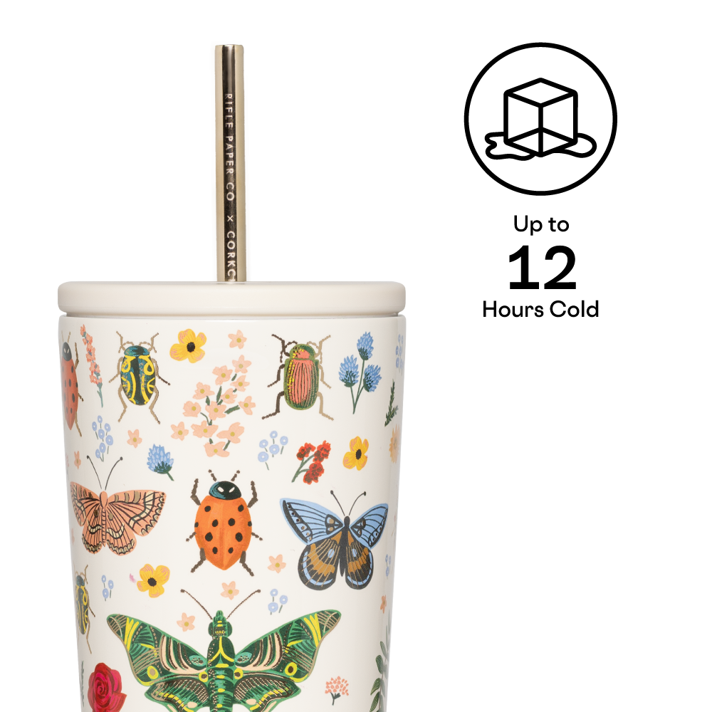 Corkcicle x Rifle Paper Co. “Curio Cream”- 24oz Cold Cup