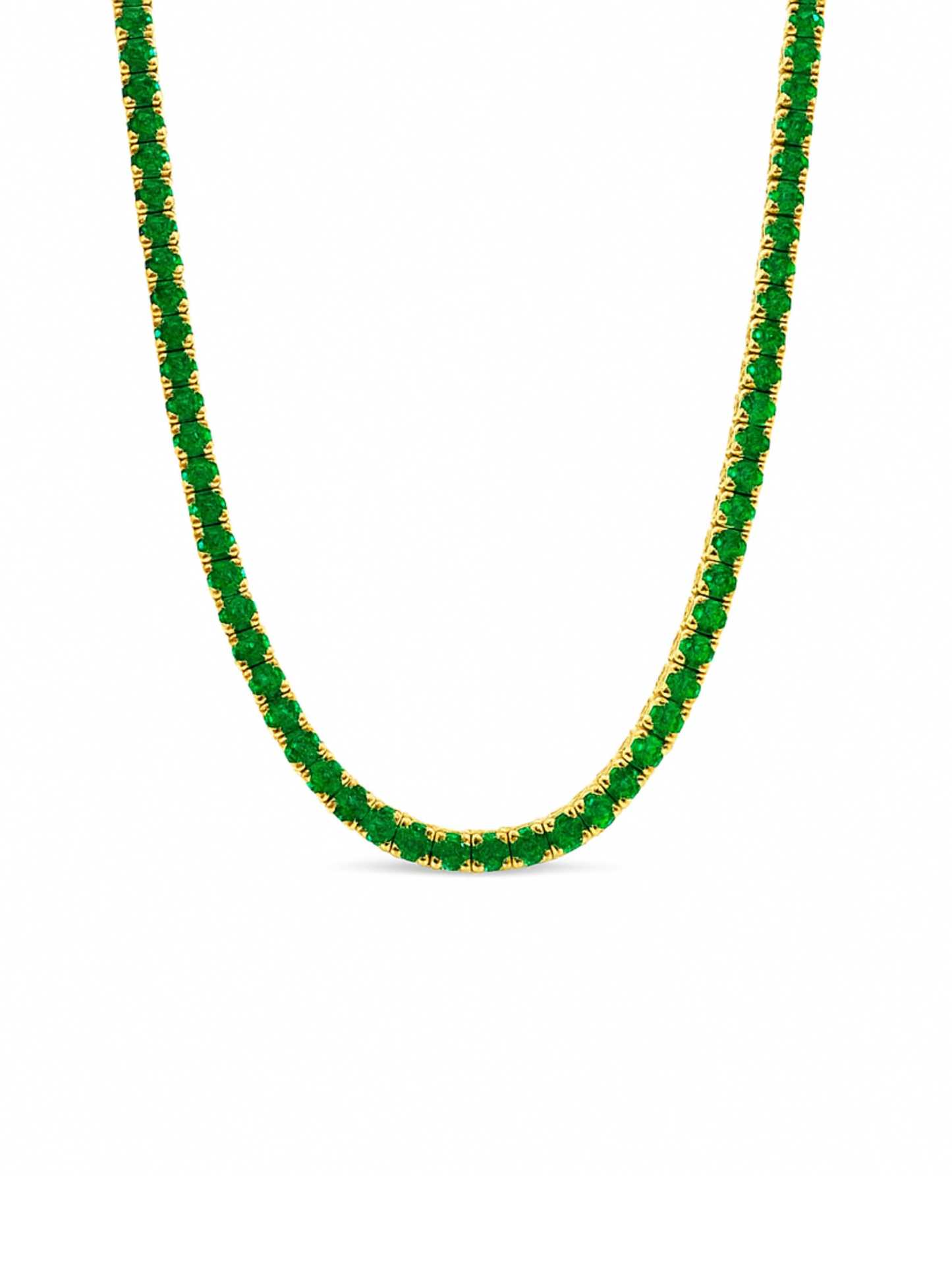 LeMel Emerald CZ Tennis Necklace-16"
