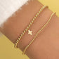 LeMel Everyday Stretch Bracelet with Cross Charm -Standard 6.5"
